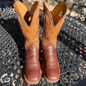 Tecova Cody Bison Leather Cowboy Boots